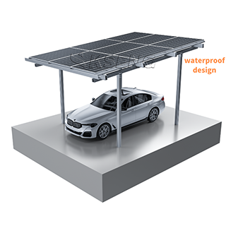 Estructura de cochera solar de aluminio resistente al agua de diseño moderno