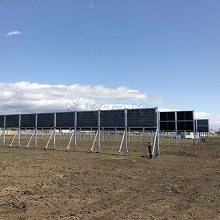 Soporte de montaje en tierra solar vertical de aluminio al por mayor