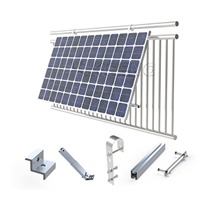 Soporte de panel solar de balcón de aluminio ajustable en stock europeo