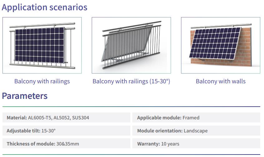 soporte solar fácil para balcón